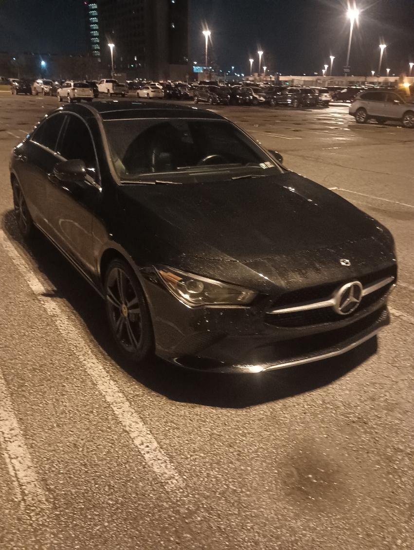 Black Car In The Parking Lot